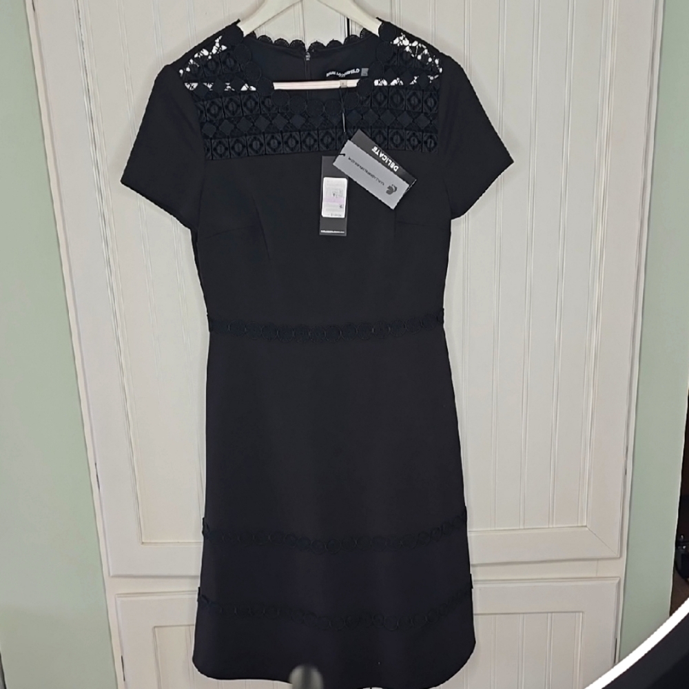 Karl Lagerfeld NWT Size 6 Black Dress